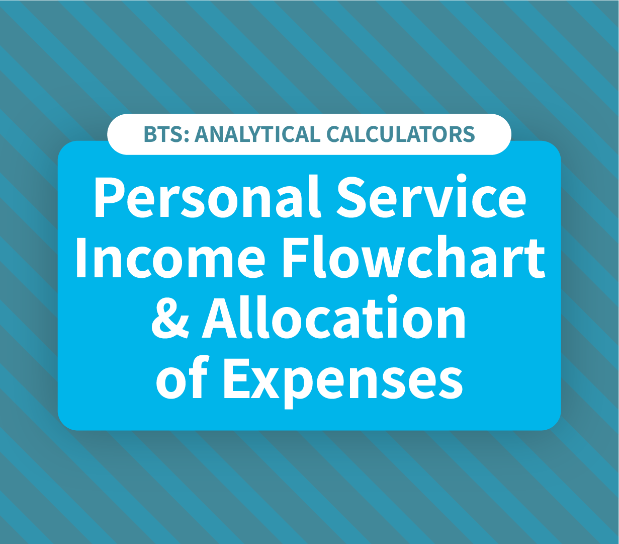 Personal Services Income Flowchart and Allocation of Expenses Calculator