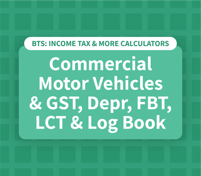 Commercial Motor Vehicle & GST, Depreciation, FBT, LCT and Log Book Treatment Calculator