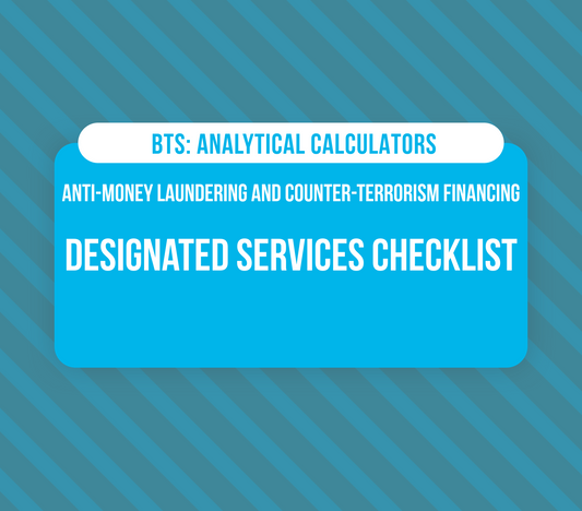 Anti-Money Laundering and Counter-Terrorism Financing Designated Services Checklist