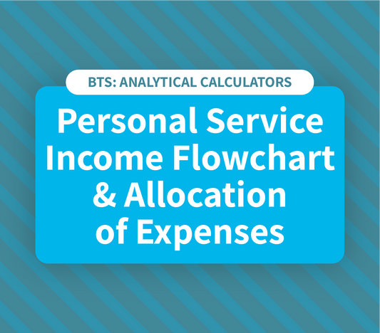 Personal Services Income Flowchart and Allocation of Expenses Calculator