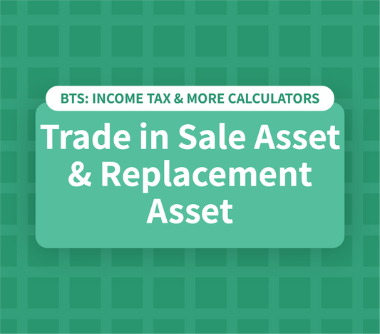 Trade in Sale of Asset and Replacement Asset Calculator